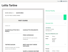 Tablet Screenshot of lolitatartine.com